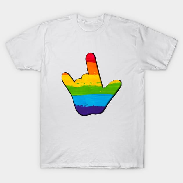 ILY Rainbow T-Shirt by MonarchGraphics